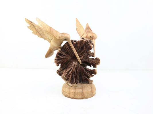 Hummingbird Couple on Parasite Wood BRT-101