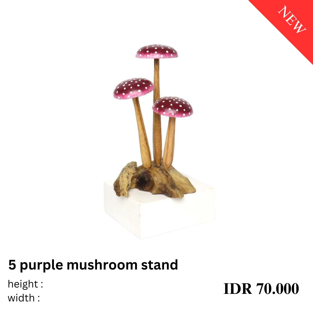 purple mushroom 3 pcs